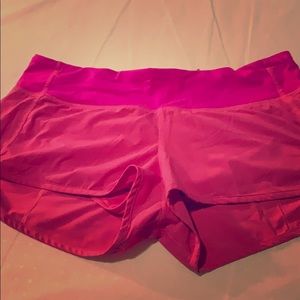 Lululemon Hot pink Active shorts sz 8